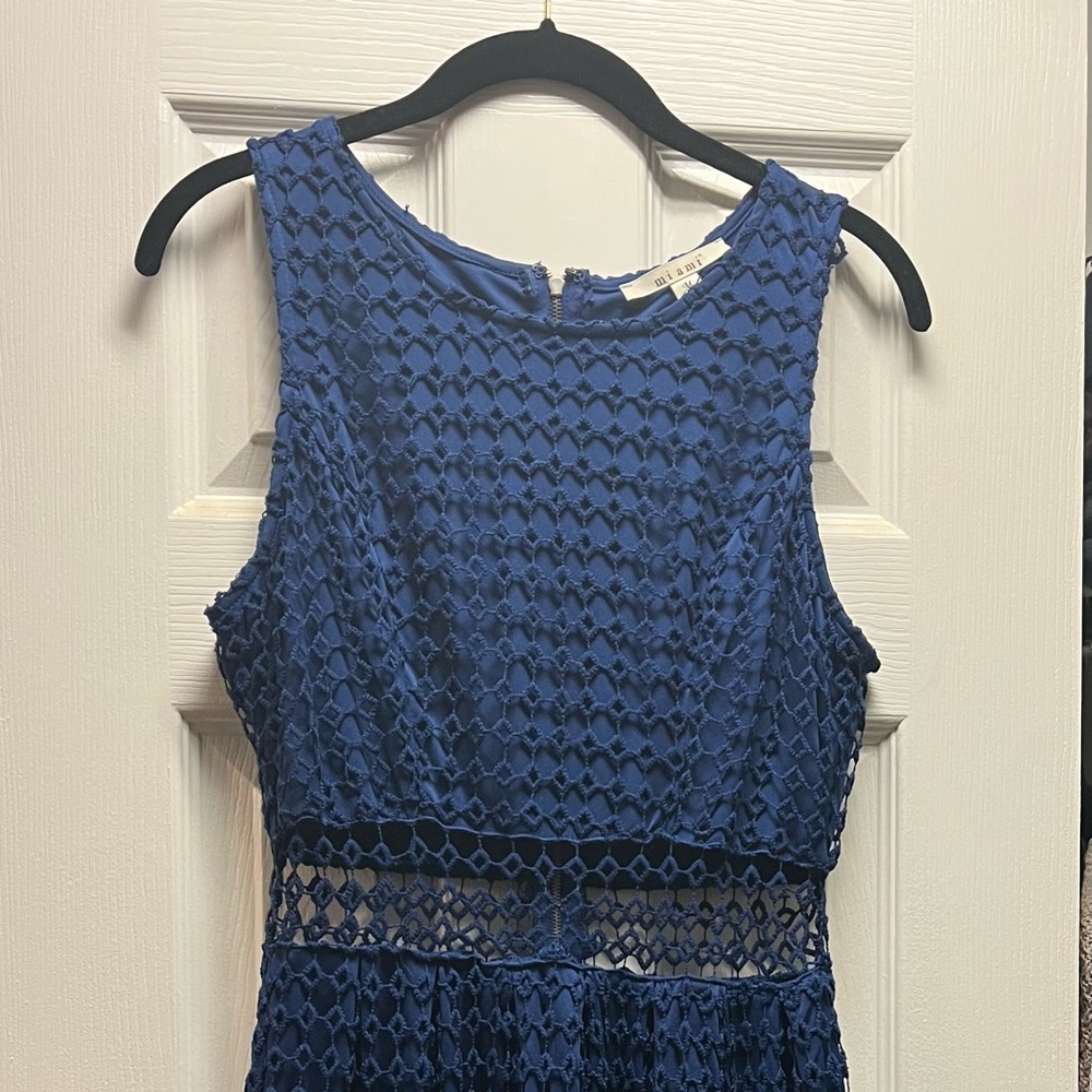 Navy Blue Lace Dress
